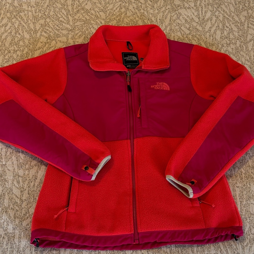 The North Face Red and Pink Fleece Jacket